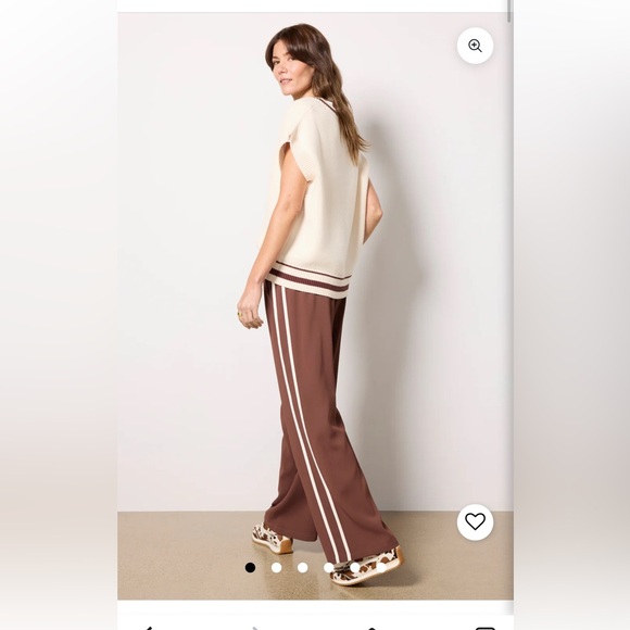Z Supply Pants - Z Supply Saunder Track Pant Brown with White Stripes, NWT